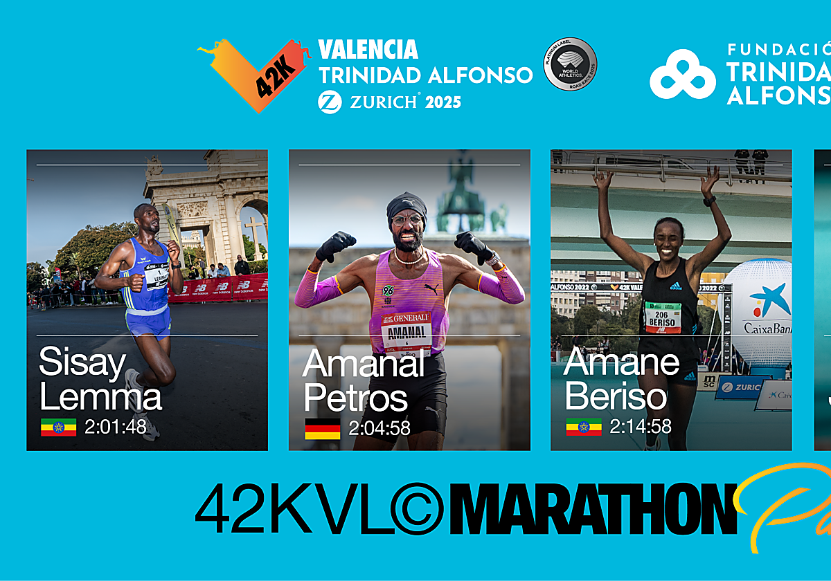 Cartel de los atletas confirmados para el maratón de Valencia 2025