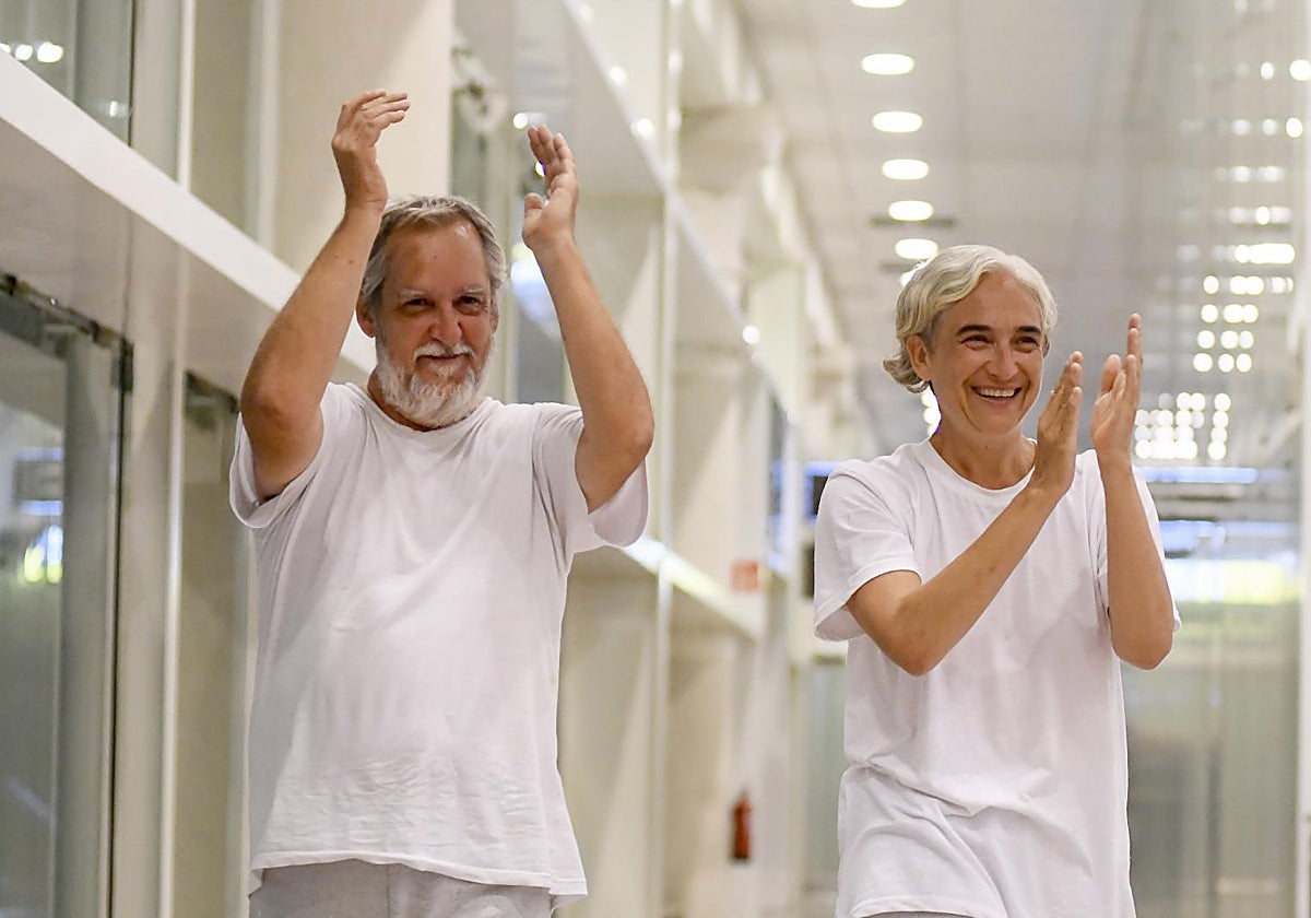 Coronas y Colau, a su llegada a Barcelona