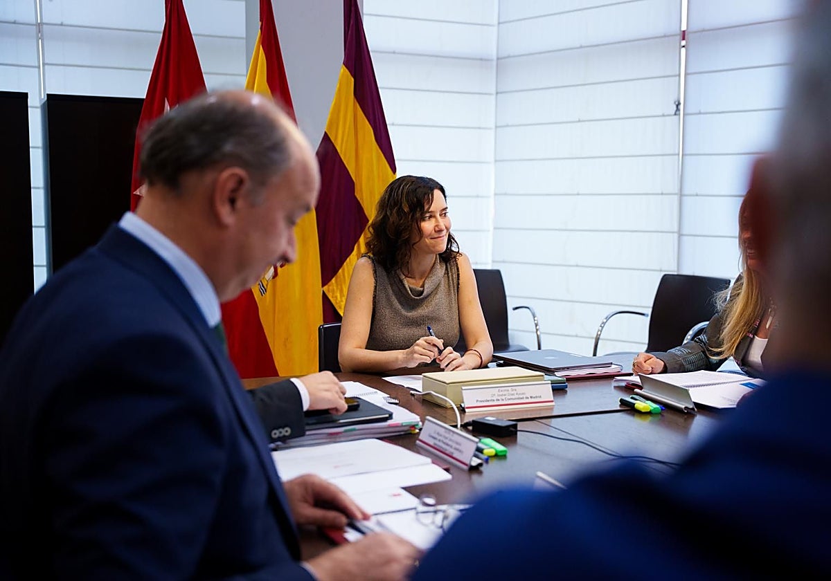 Isabel Díaz Ayuso, en el Consejo de Gobierno, este miércoles