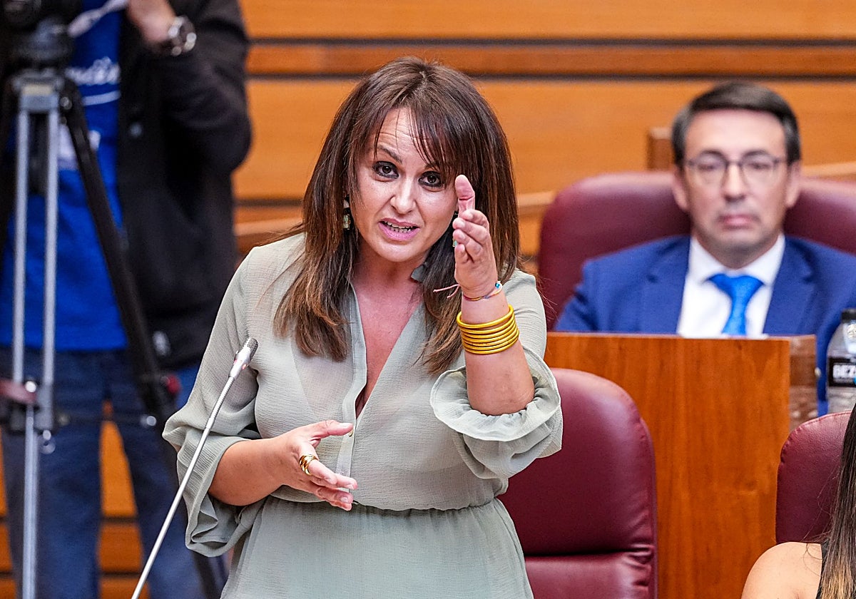 La socialista Patricia Gómez Urbán, durante su contundente intervención