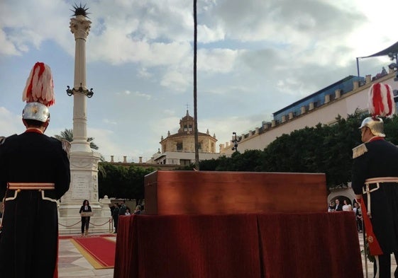 Los restos de los 22 fusilados antes de ser enterrados en la Plaza Vieja