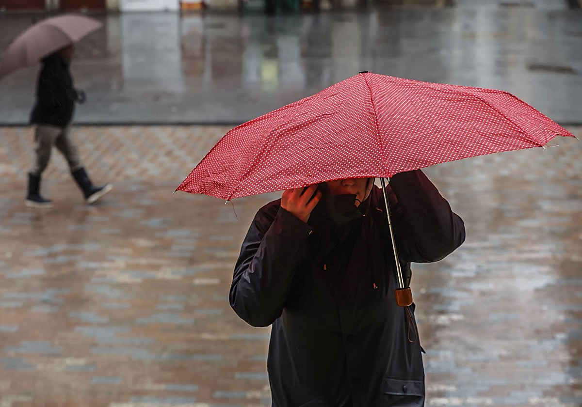 imagen de archivo de un día de lluvia en Valencia