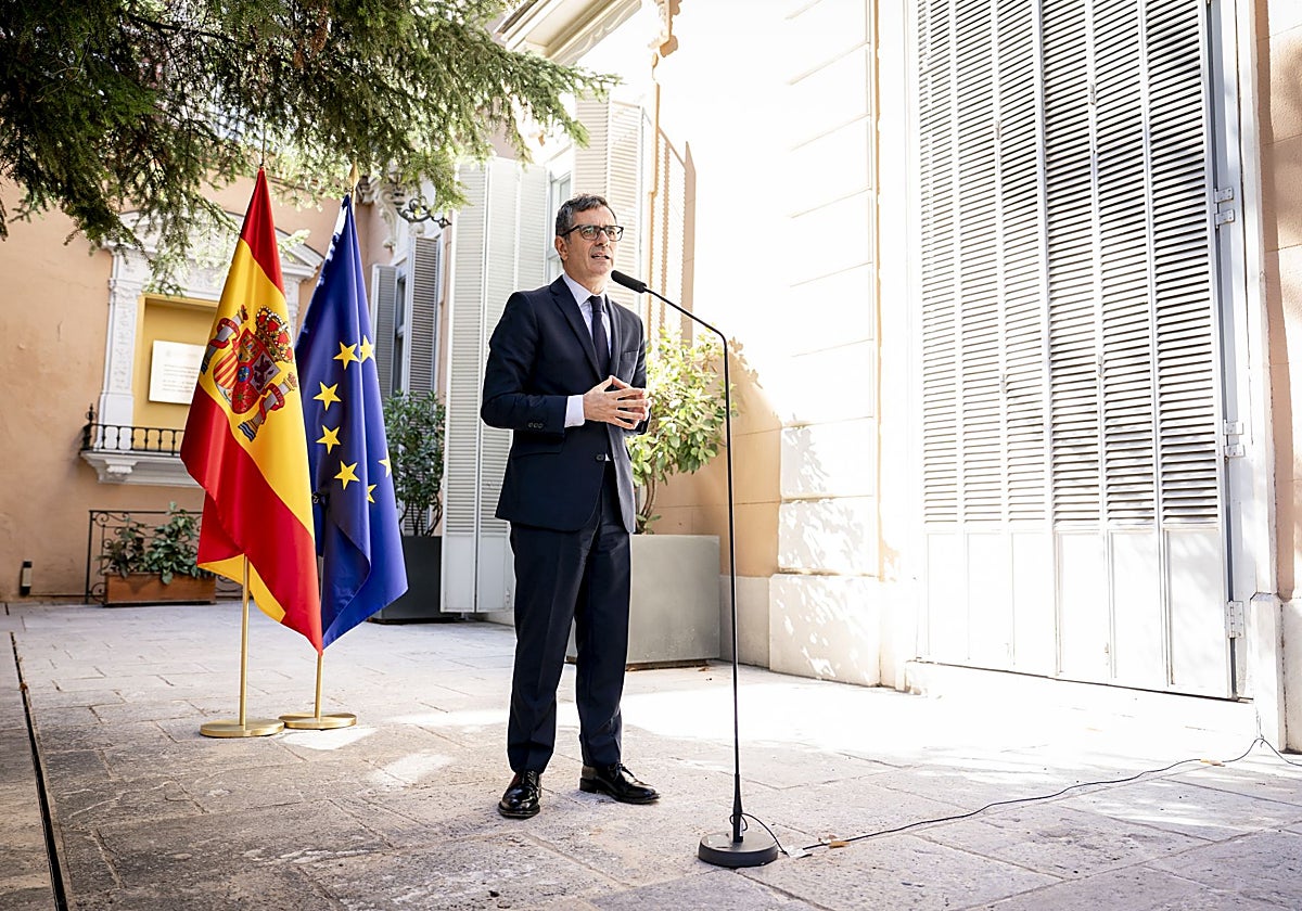 El ministro de Justicia, Félix Bolaños, en Madrid
