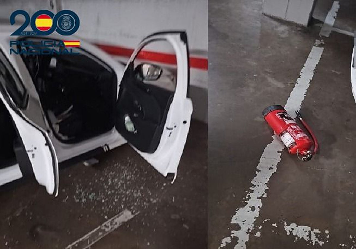Imagen del vehículo en el que se produjo el robo en un garaje comunitario