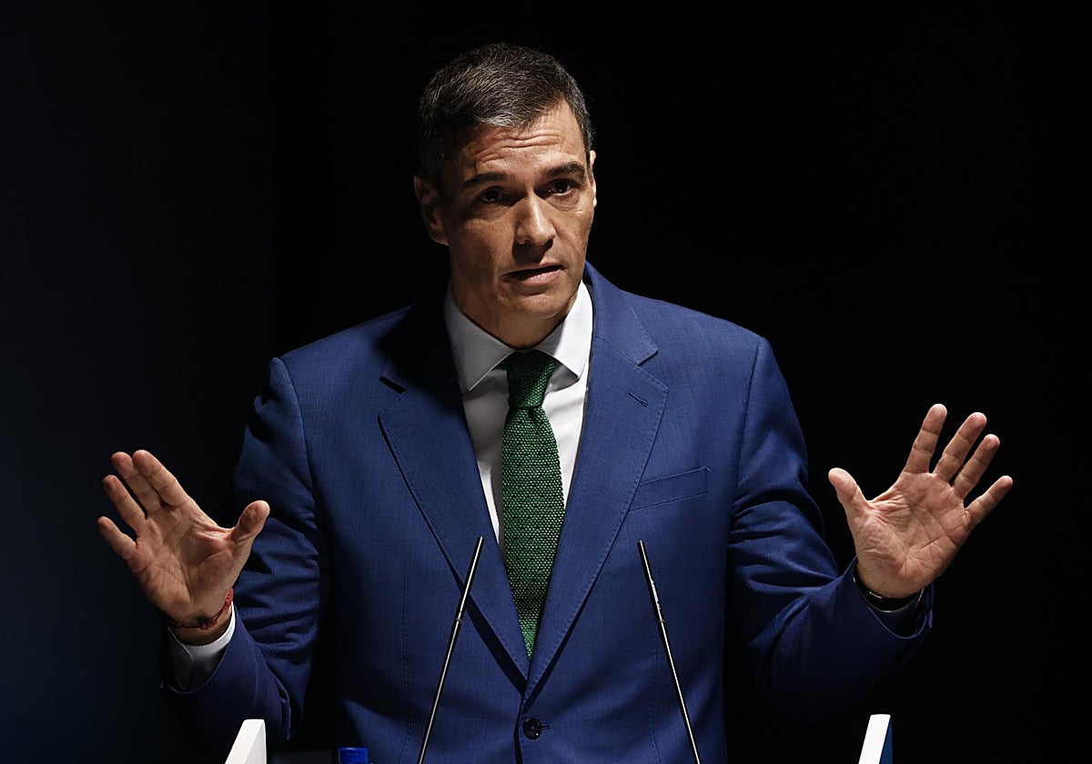 Pedro Sánchez en un acto celebrado en Barcelona