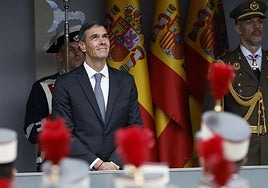 Pedro Sánchez vuelve a limitar su exhibición pública, pero no evita los habituales abucheos en el desfile de la Fiesta Nacional