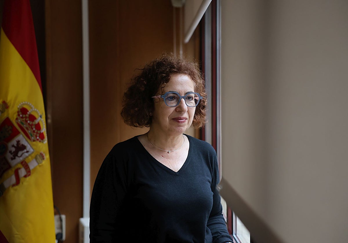 La coordinadora de la DGT en Galicia, durante la conversación con ABC