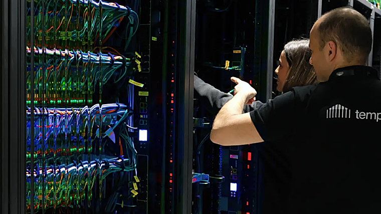 Sala de servidores donde se almacenan los datos