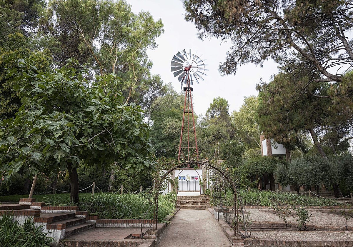 Molino restaurado en la Quinta de los Molinos