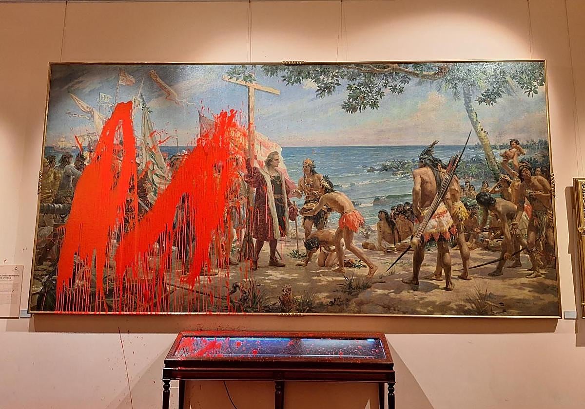 Cuadro de Garnelo que sufrió el ataque