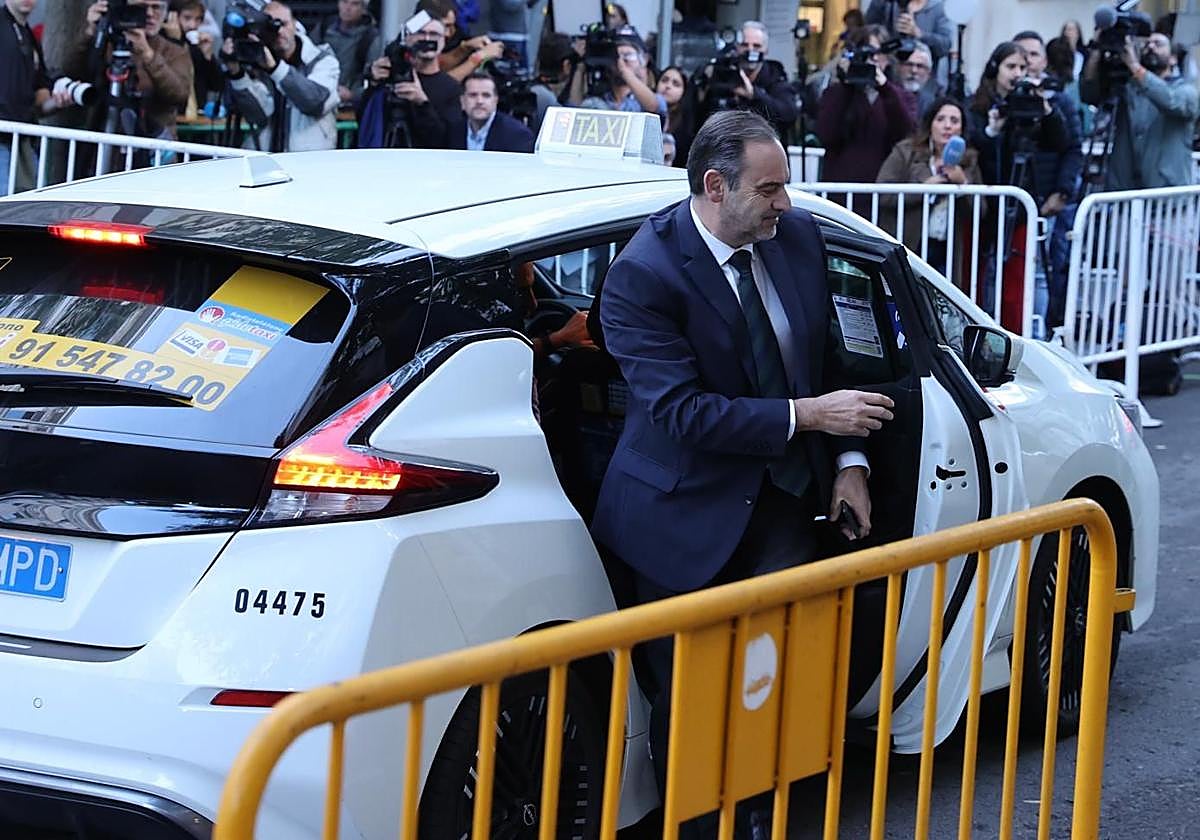 José Luis Ábalos, a su llegada al Supremo