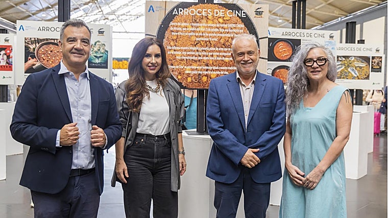 Presentación de la muestra con Seva, Ana Poquet, Juan Andrés Sánchez Jordán y Gabriela Córdoba