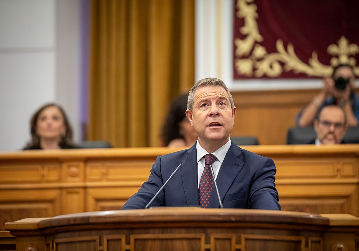 Emiliano García-Page, durante intervención en el Debate sobre el Estado de la Región