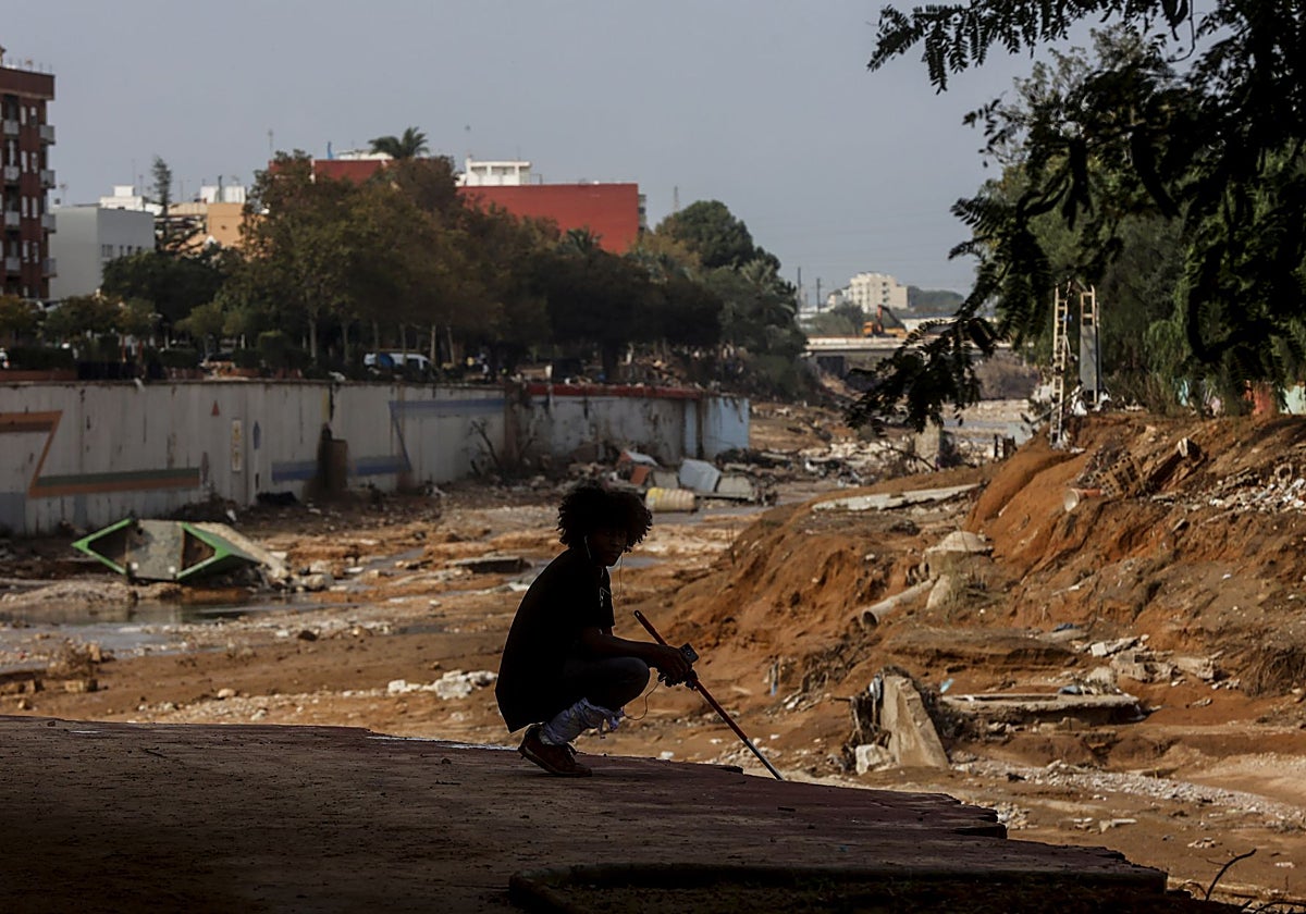 Imagen de archivo del barranco del Poyo a su paso por Chiva (Valencia)