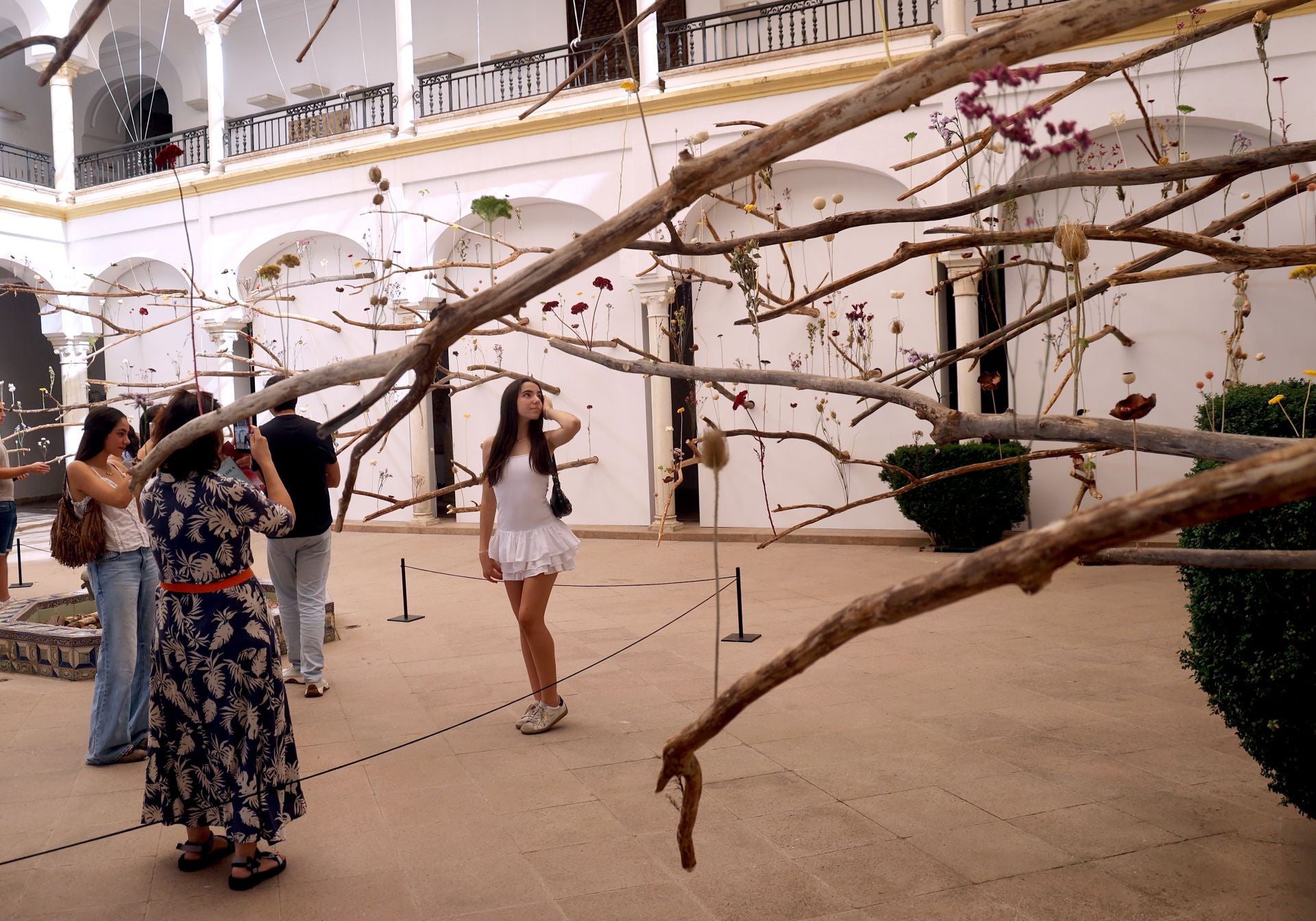 Las multitudinarias visitas a los patios de Flora en Córdoba, en imágenes