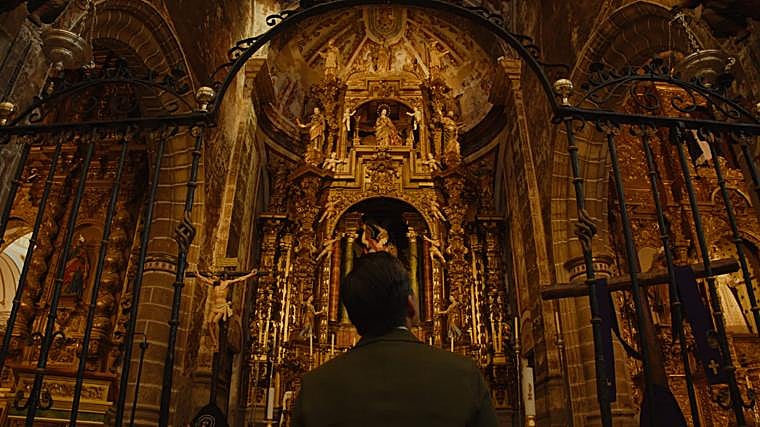 Retablo mayor de la Iglesia de San Miguel Arcángel, en Jerez de los Caballeros