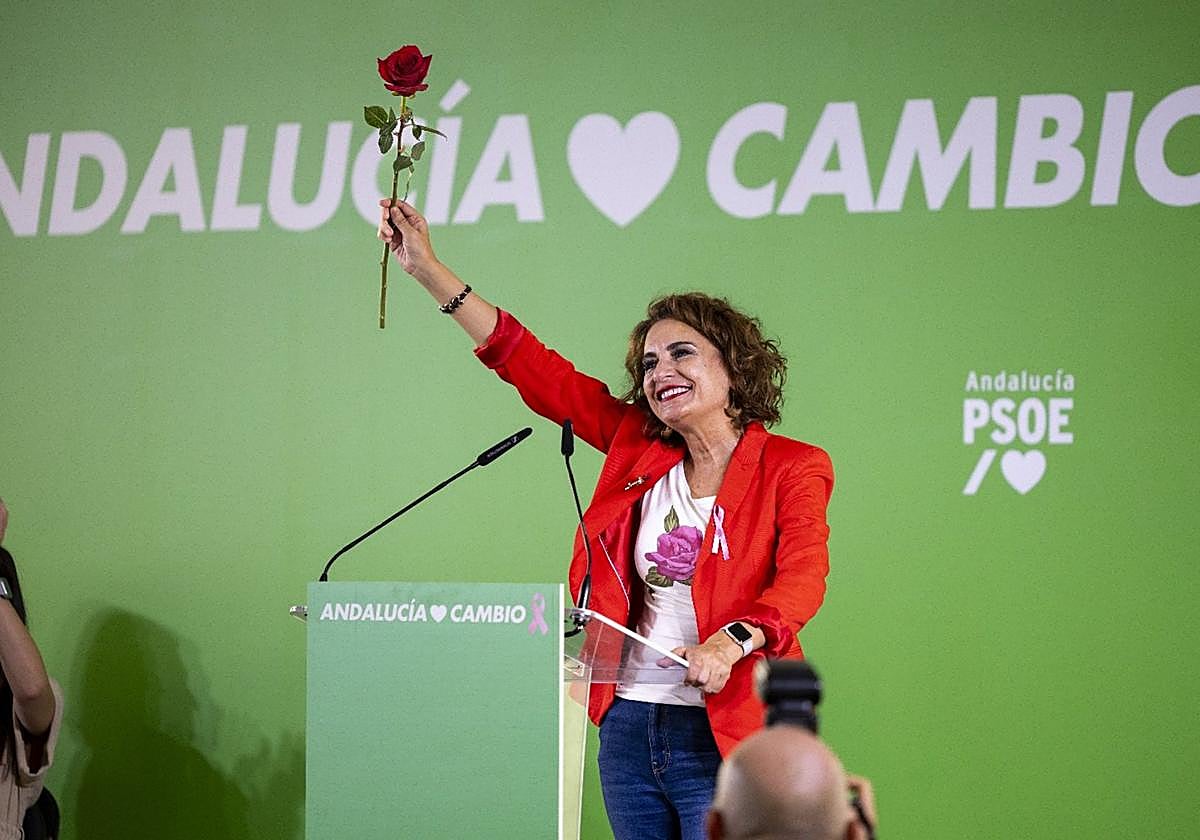 La secretaria general del PSOE de Andalucía y candidata a la Presidencia de la Junta de Andalucía, María Jesús Montero