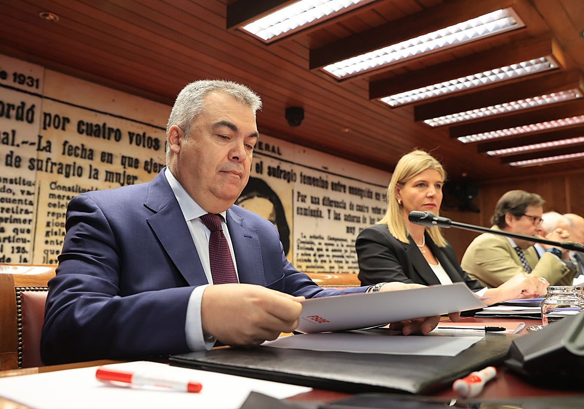 Santos Cerdán comparece en la comisión del Senado