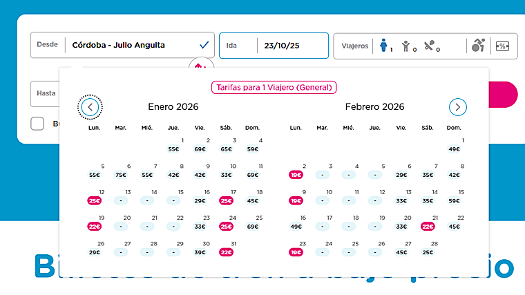 Ouigo pone hoy a la venta trenes a Barcelona y Zaragoza desde Córdoba: estas son las fechas y precios