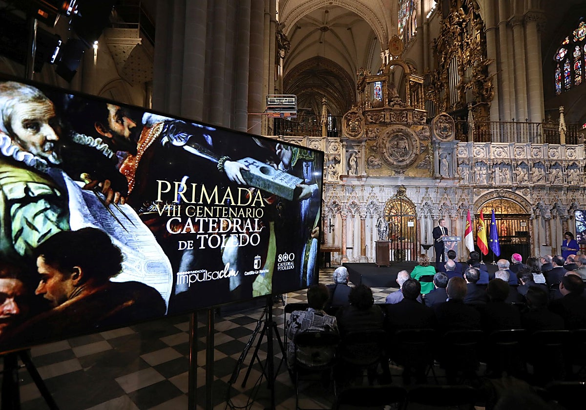 Intervención del presidente regional, Emiliano García-Page, durante la presentación de 'Primada'il