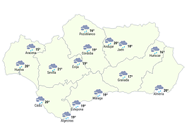 Una borrasca se acerca a Andalucía: estas son las provincias que estarán en alerta por lluvia esta semana