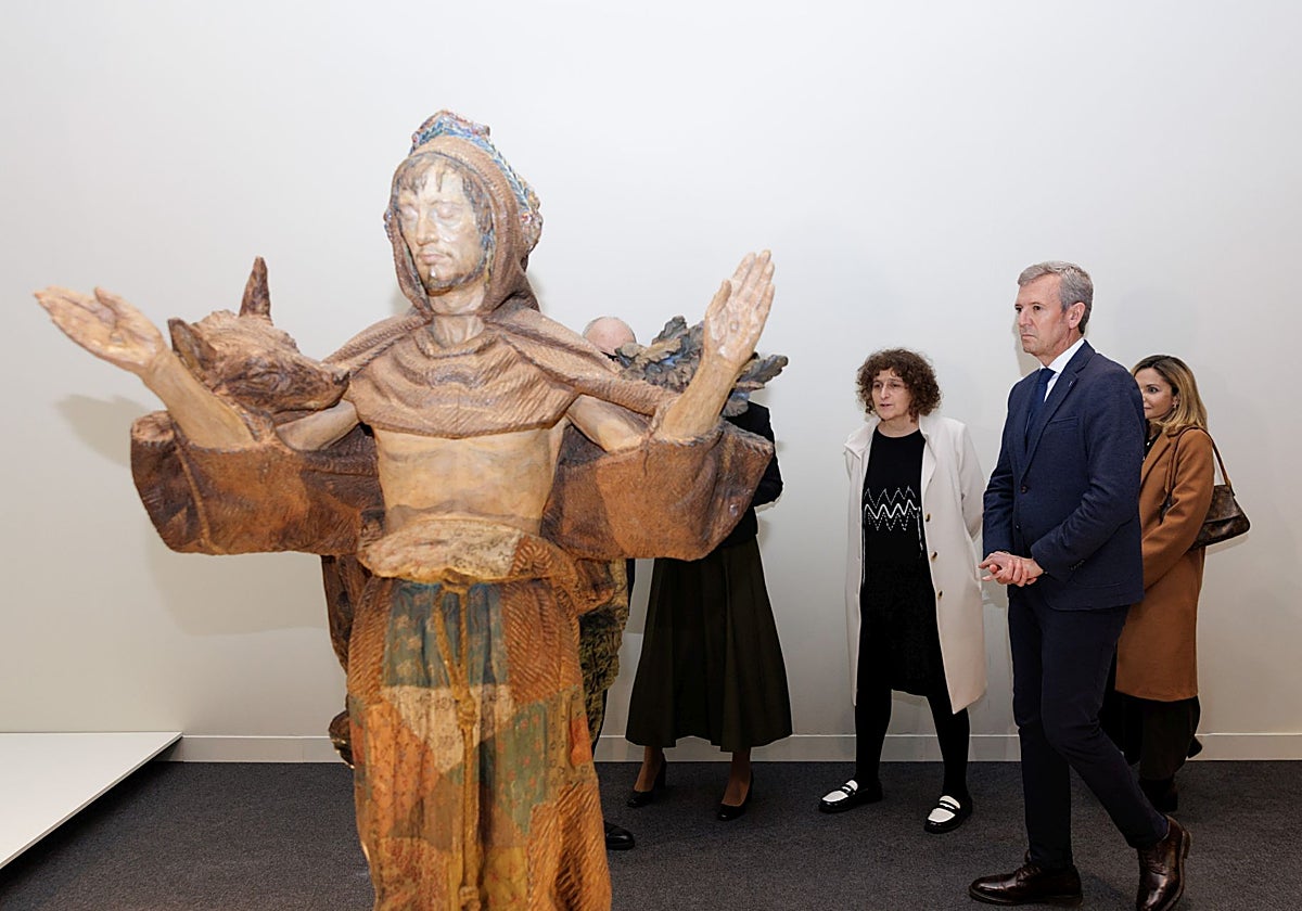 Alfonso Rueda y Goretti Sanmartín en la inauguración