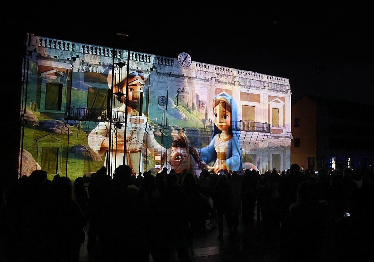 'Mapping' en la Corredera en las pasadas Navidades