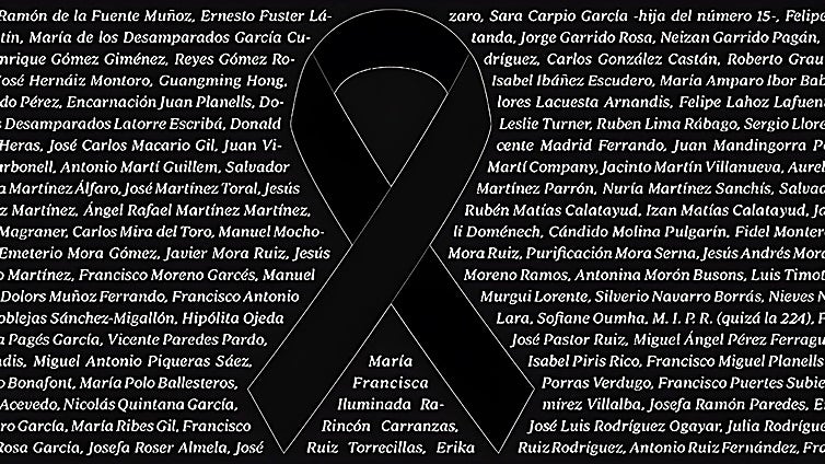 Las 237 vidas rotas por la dana