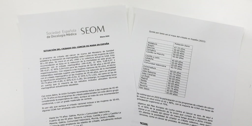Las claves del informe de la Sociedad Española de Oncología que avala el cribado de cáncer de mama en Andalucía