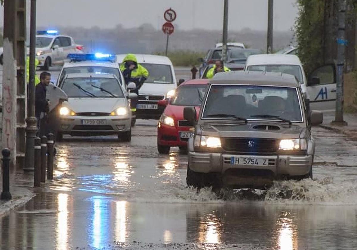 Inundaciones en Huelva en una imagen de archivo