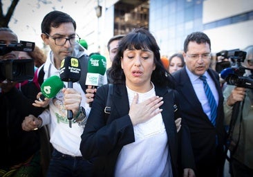 Juana Rivas, a su salida del juzgado tras declarar como investigada
