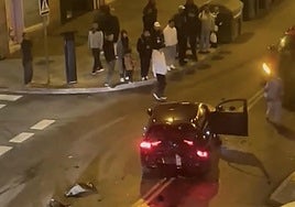 Tres coches embisten y disparan a otro para secuestrar a su conductor frente a un hotel de Carabanchel