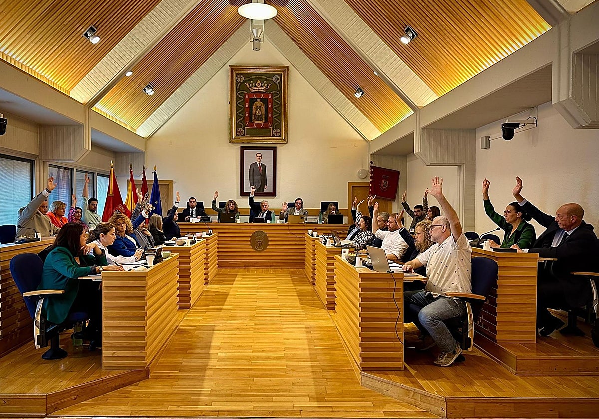 Votación durante el pleno del Ayuntamiento de Ciudad Real