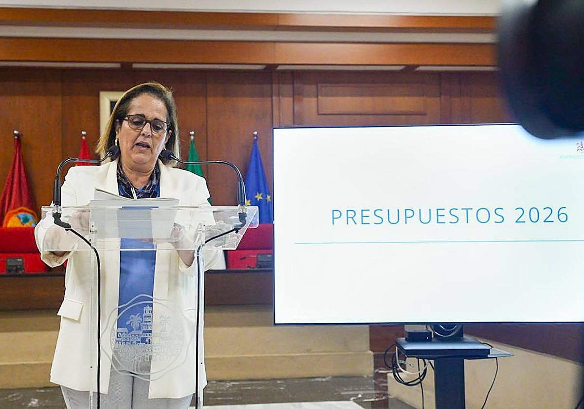 La edil de Hacienda, durante la presentación del anteproyecto de presupuestos