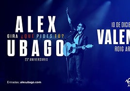 Alex Ubago aterrizará el 10 de diciembre de 2026 en el Roig Arena con su gira «¿Qué pides tú?»