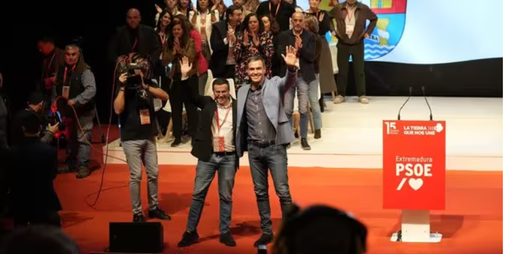 Sánchez y Gallardo aplazan su acto de precampaña en Extremadura «por el fuerte temporal» en la región