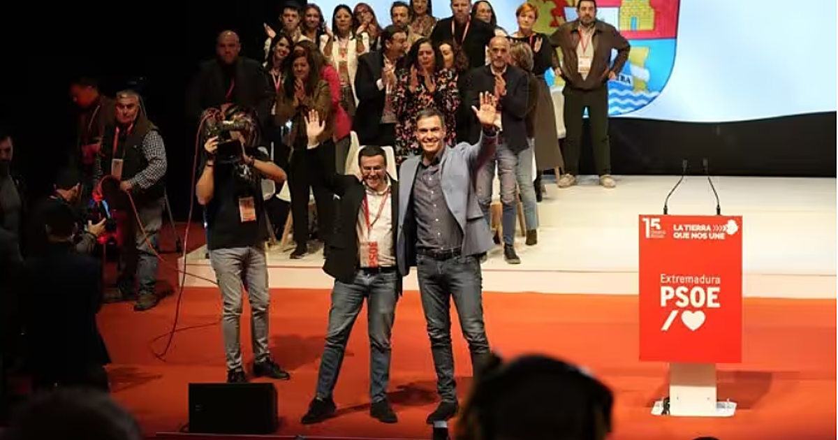 Sánchez y Gallardo aplazan su acto de precampaña en Extremadura «por el fuerte temporal» en la región