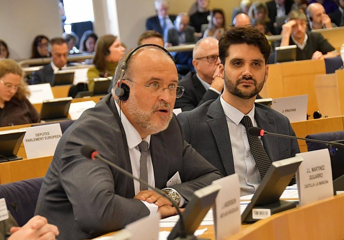 Martínez Guijarro durante su intervención en la reunión de la Alianza de Regiones por la Cohesión