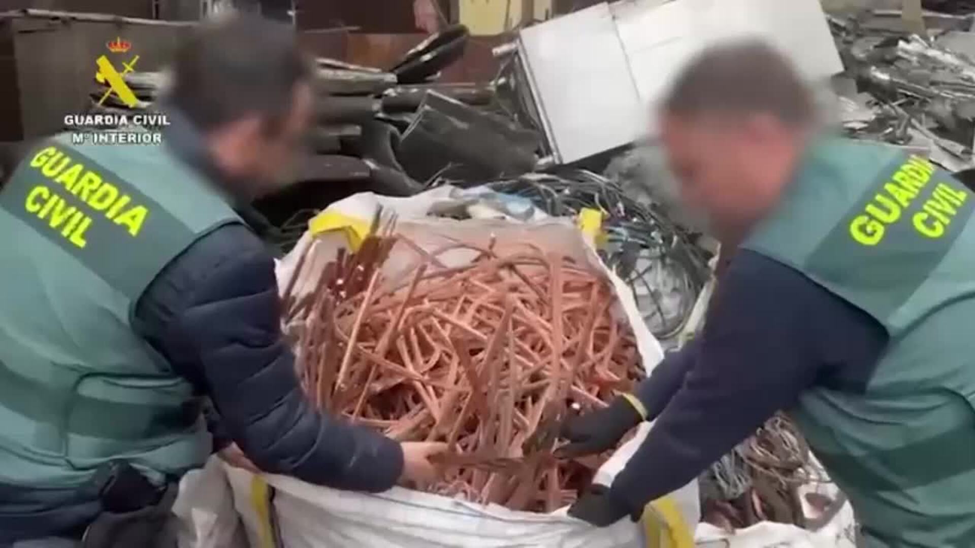 Detienen a 18 personas por el robo de cobre con un valor de 1,7 ...
