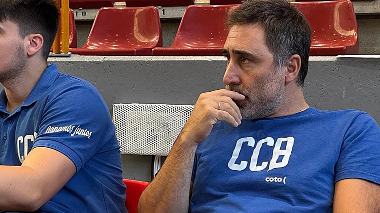 Gonzalo García durante un entrenamiento de esta temporada