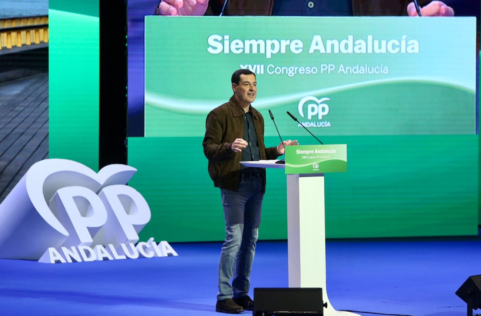 Congreso autonómico del PP de Andalucía: Juanma Moreno, reelegido presidente del PP-A con el 99,95% de los votos