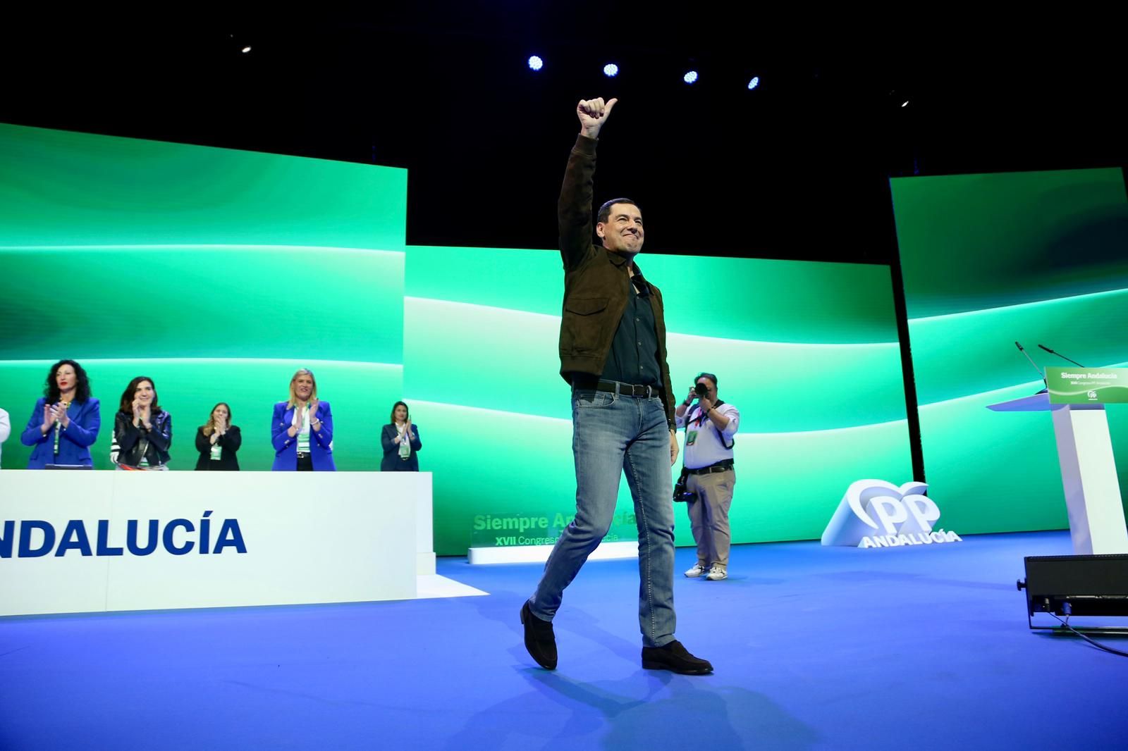 Congreso autonómico del PP de Andalucía: Juanma Moreno, reelegido presidente del PP-A con el 99,95% de los votos