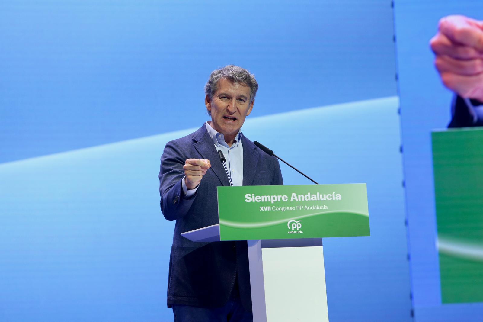 Clausura del XVII congreso del PP andaluz este domingo en Fibes