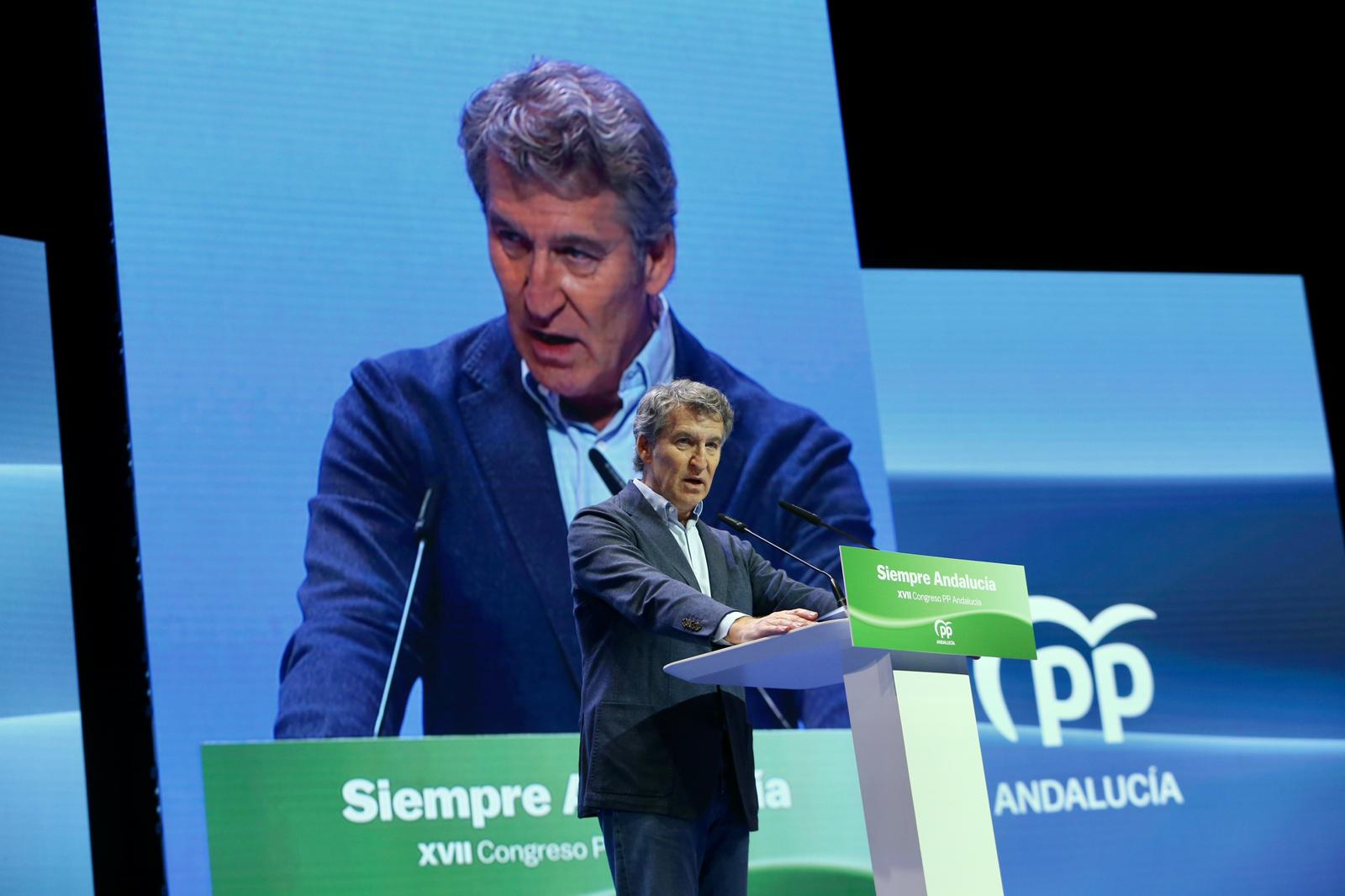 Clausura del XVII congreso del PP andaluz este domingo en Fibes