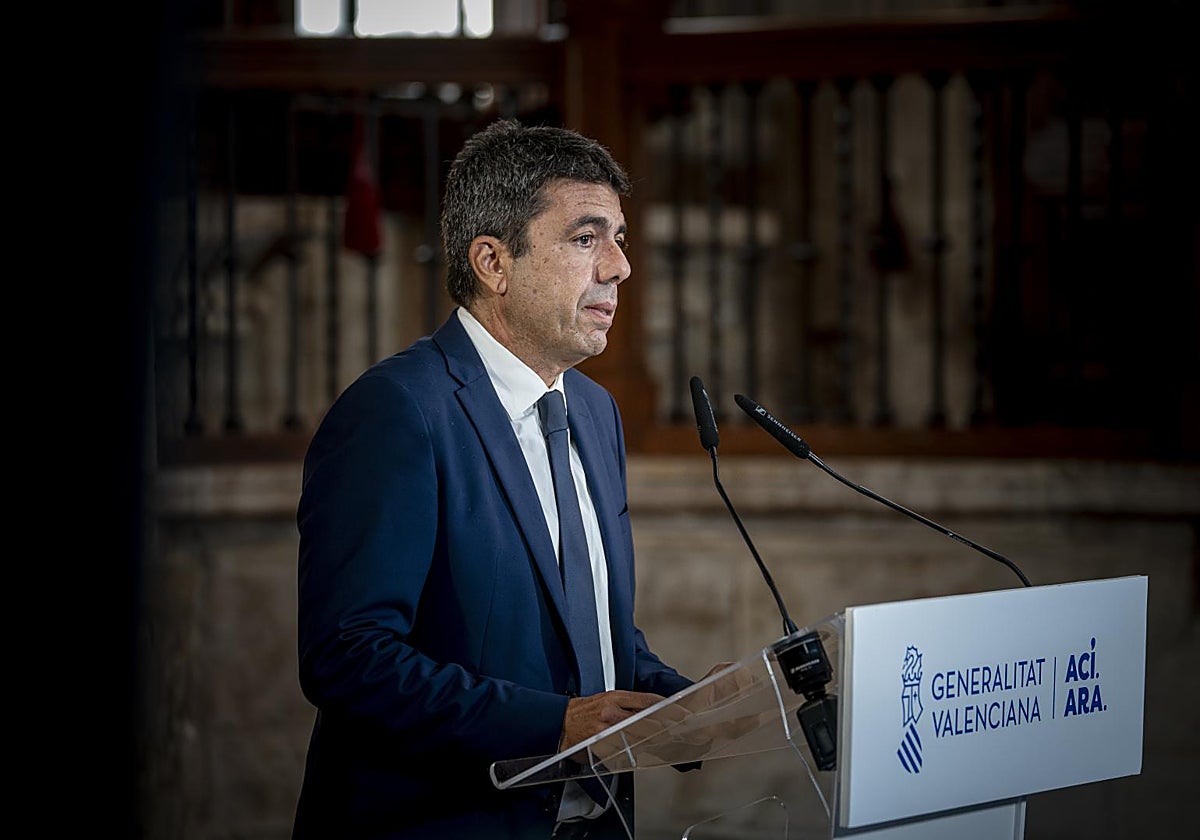 Imagen de Carlos Mazón el día de su dimisión