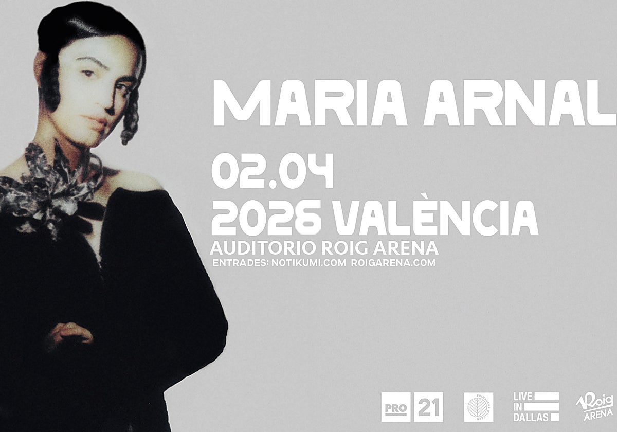 Cartel del concierto de María Arnal en el Auditorio del Roig Arena