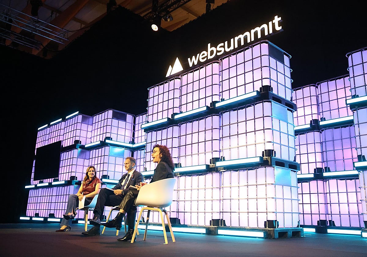 Imagen de la alcaldesa de Valencia, María José Catalá, en la Web Summit de Lisboa