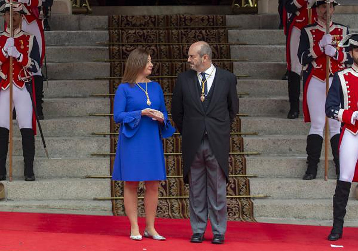 Armengol y Rollán en la Jura de la Constitución de la Princesa Leonor, en el Congreso, hace dos años