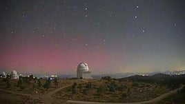 Las auroras boreales que se han dejado ver en Almería: «Una de las tormentas geomagnéticas más potentes del ciclo solar»