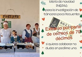 La ONG Pheipas denuncia el extravío por Correos de 70 décimos de Lotería del Gordo de Navidad